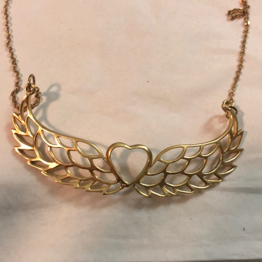 Heart with wings necklace